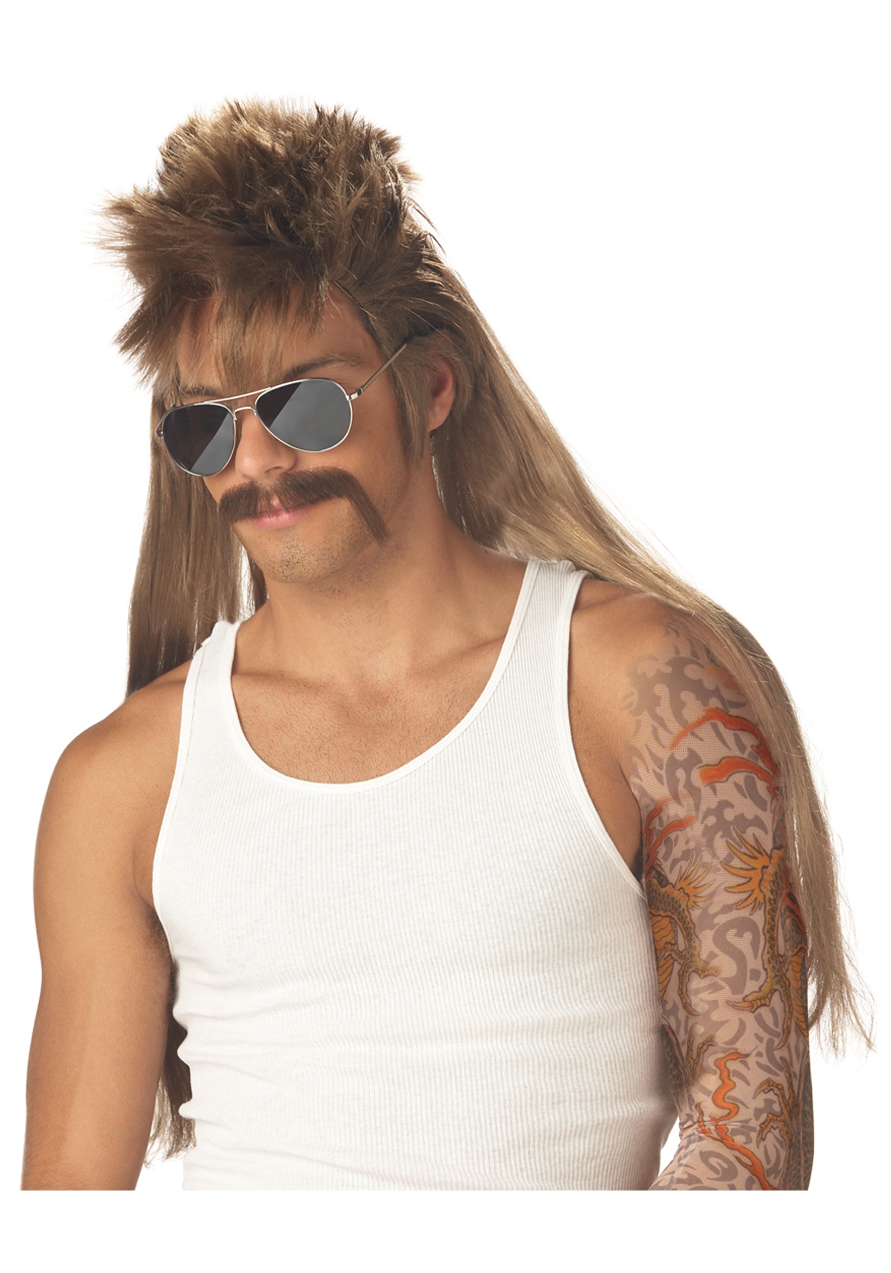 mullet and mustache