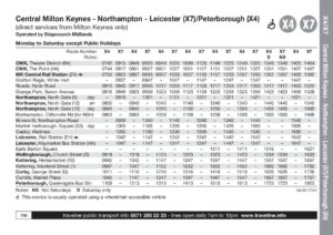 x7 bus timetable