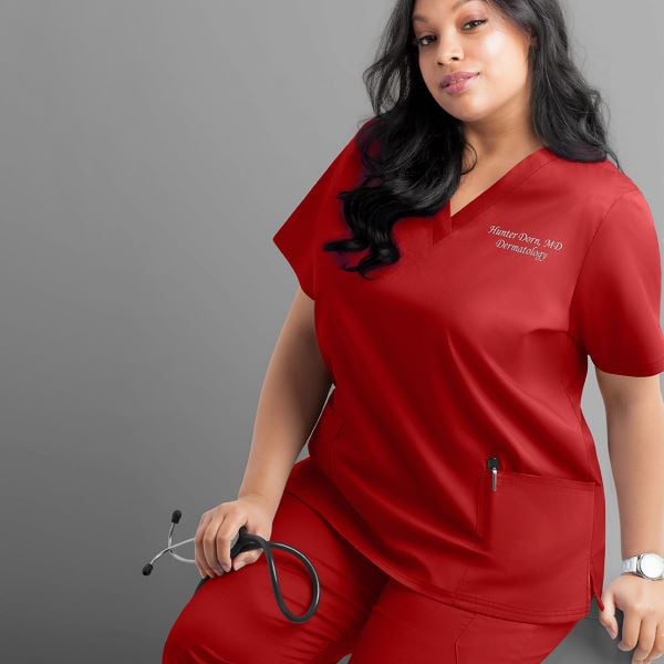 stretchy scrubs plus size