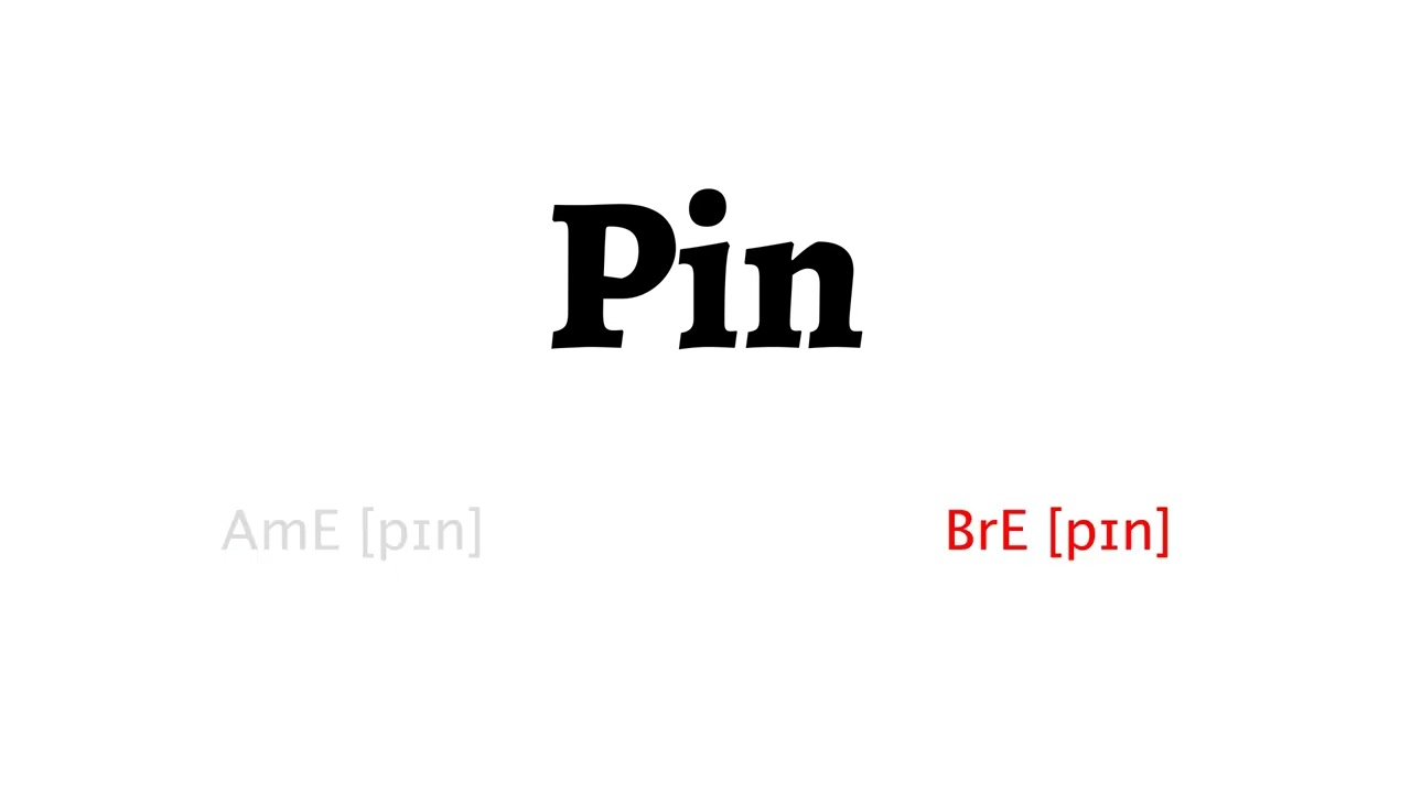 pin pronunciation