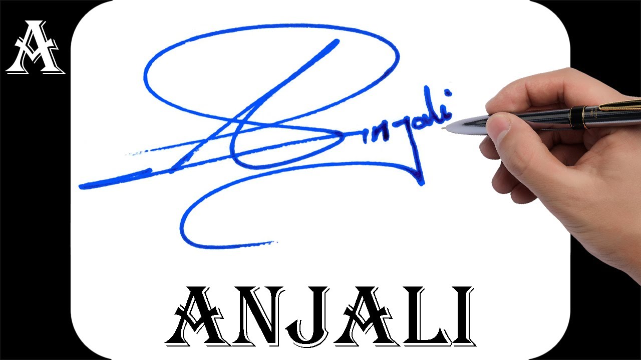 anjali name stylish signature