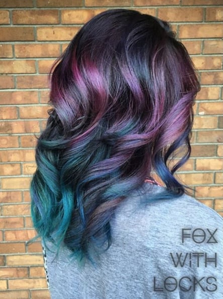 peacock hair color highlights