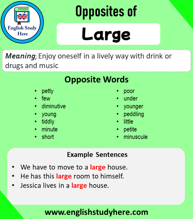 antonyms of large