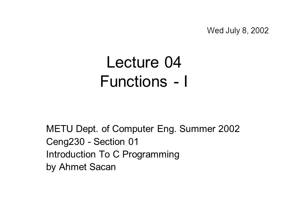 introduction to c programming metu