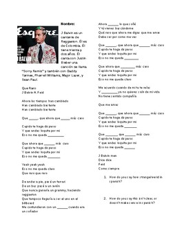 lyrics of reggaeton