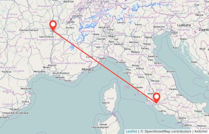 lyon italie distance