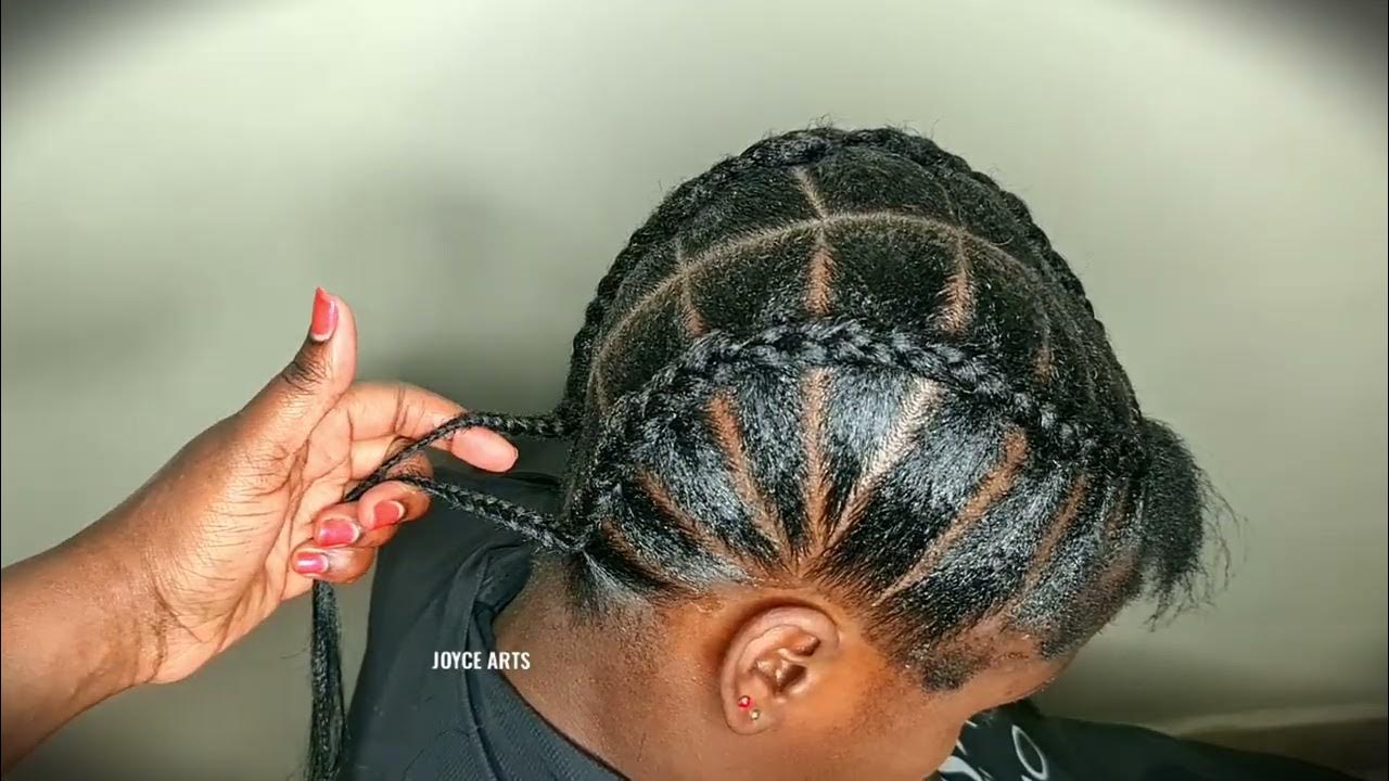 rubber band cornrows