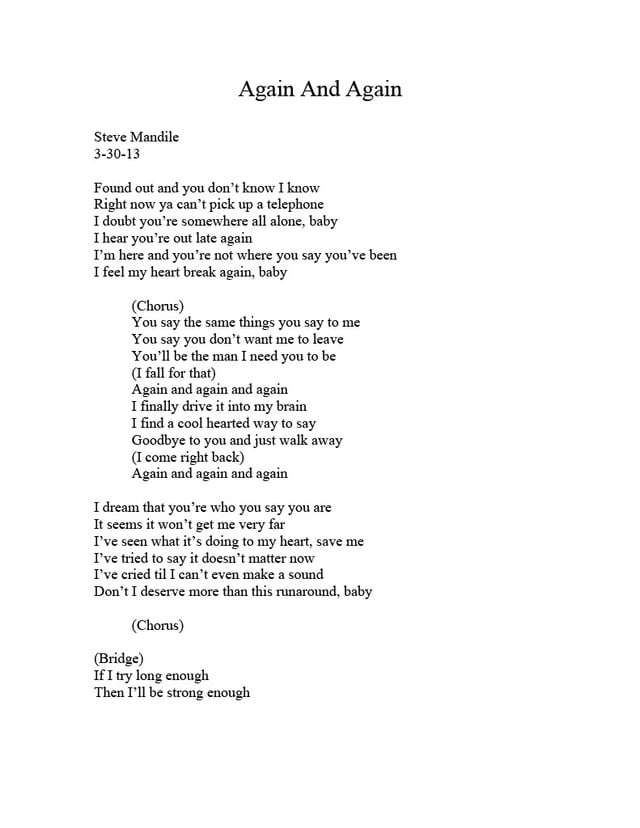 say sir again and again lyrics