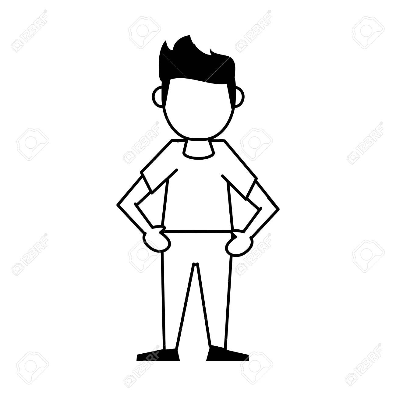 hips clipart black and white