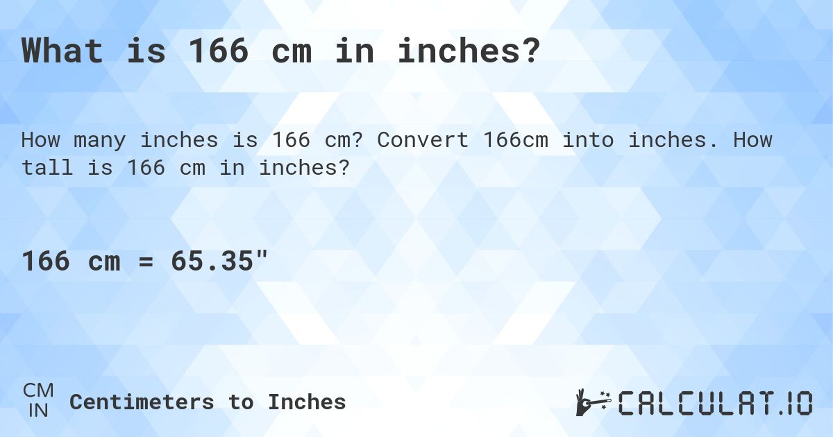 166cm to inches