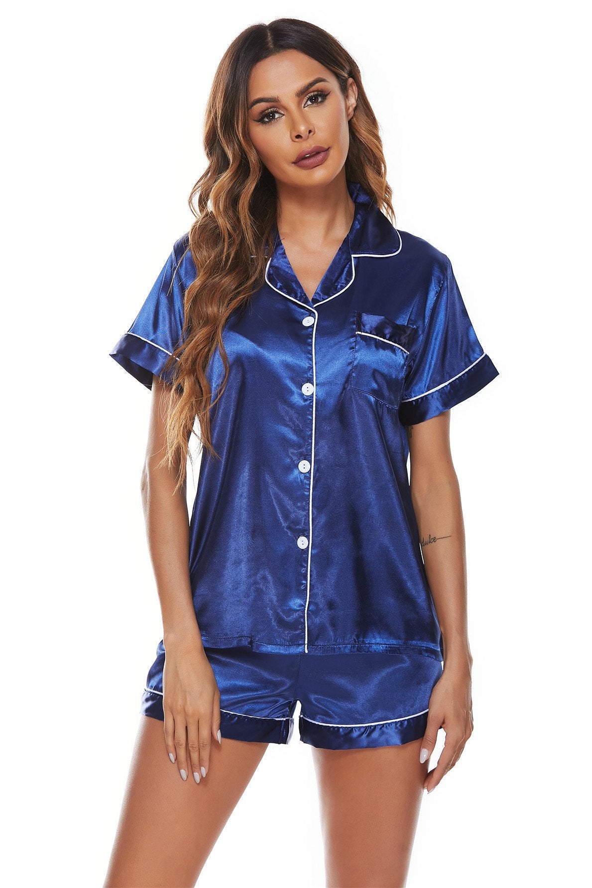 satin pajama sets for women