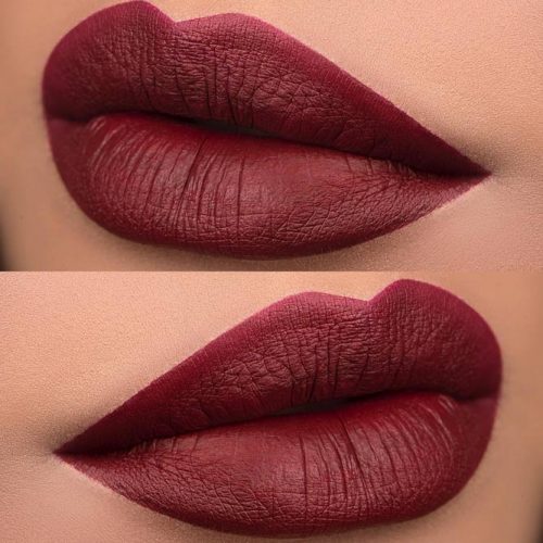 dark maroon lipstick matte