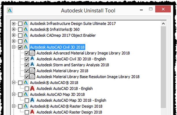 uninstall autocad 2016 completely