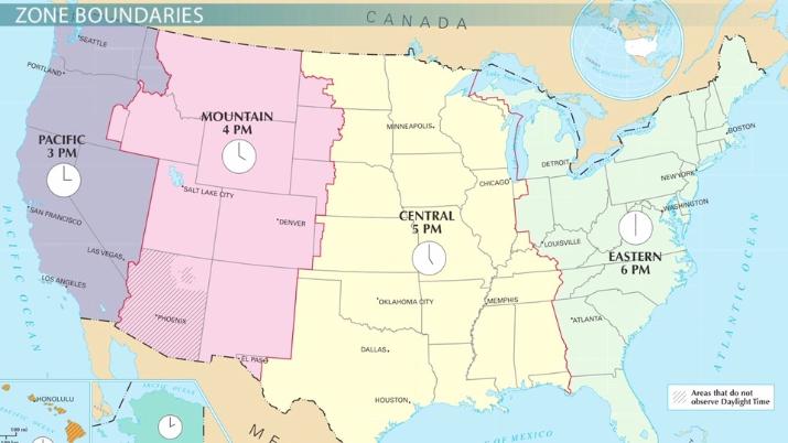 what is the time difference between cst and mst