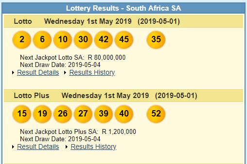 sa lotteries latest results