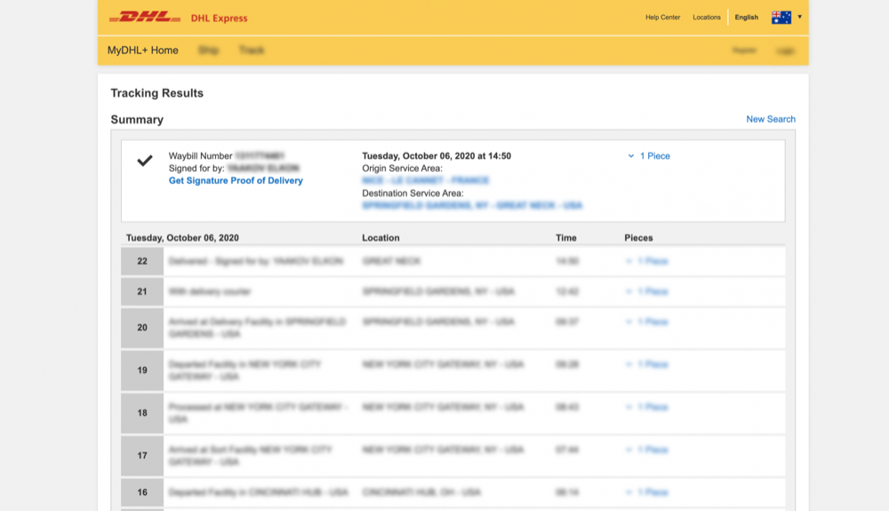 dhl freight tracking