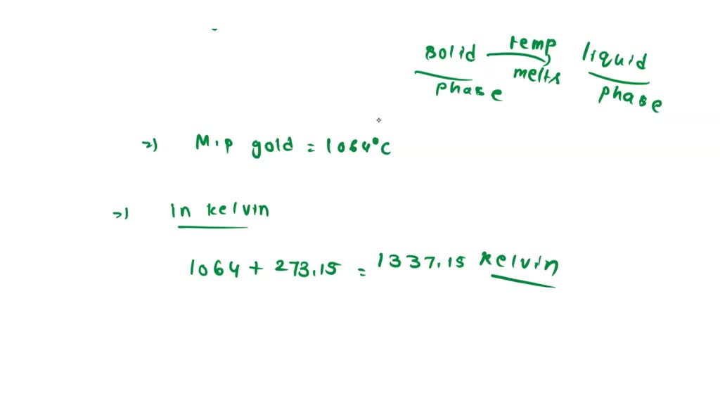 melting point of gold in kelvin