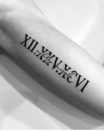 tatuajes de numeros romanos