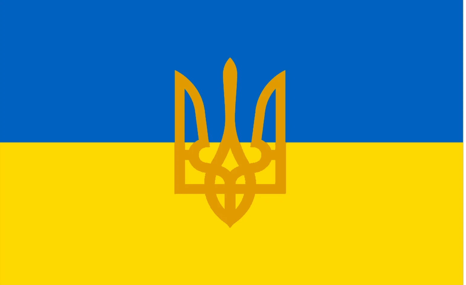 ukraine flag with trident