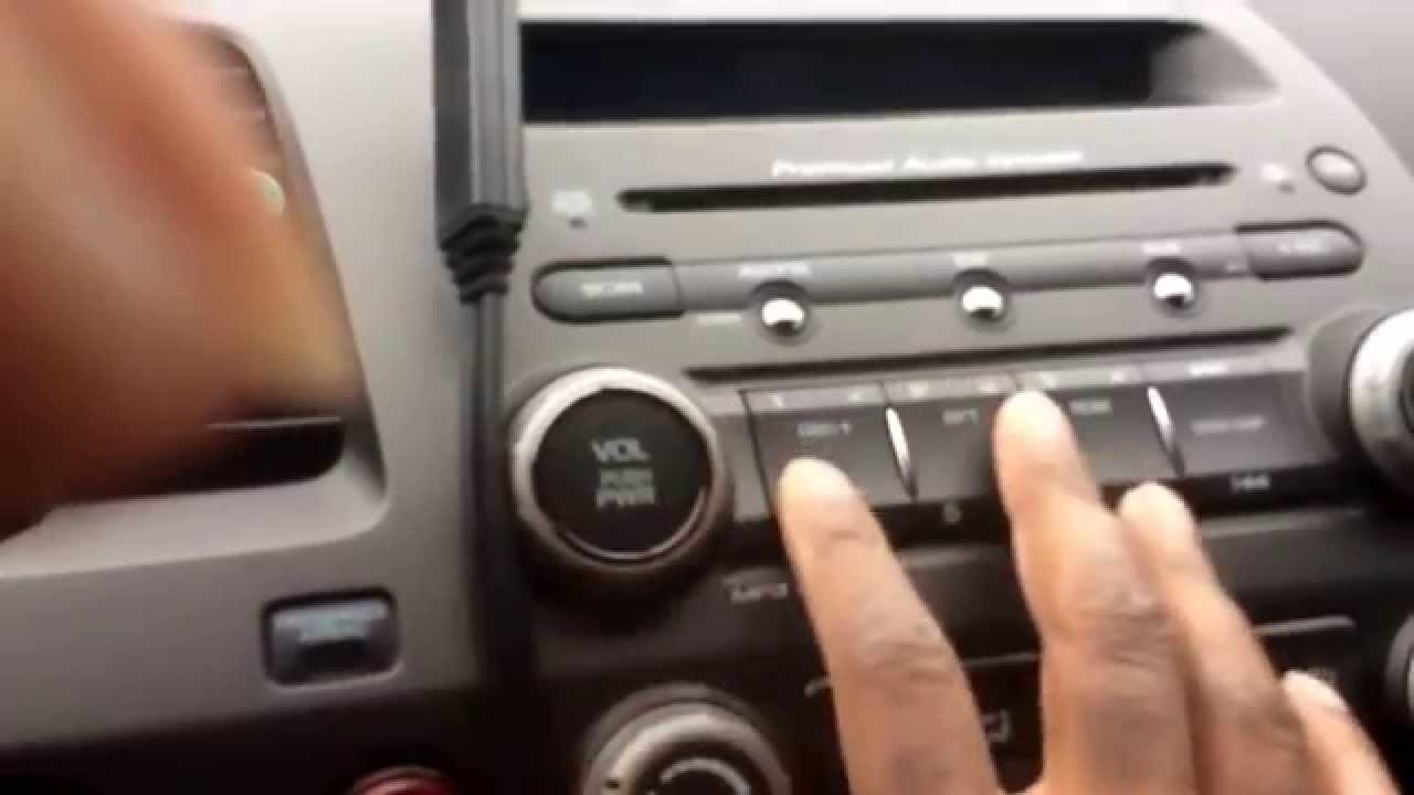 2006 honda civic radio code