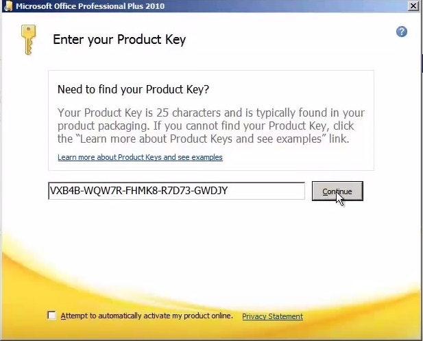 microsoft office 2010 activation key free