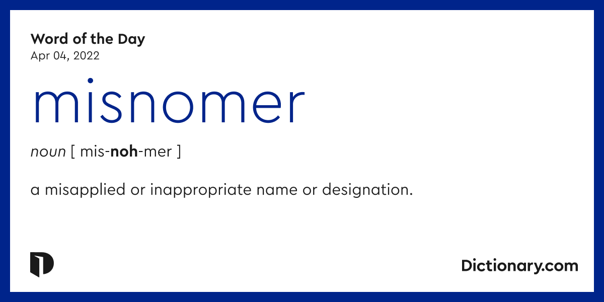 misnomer synonym