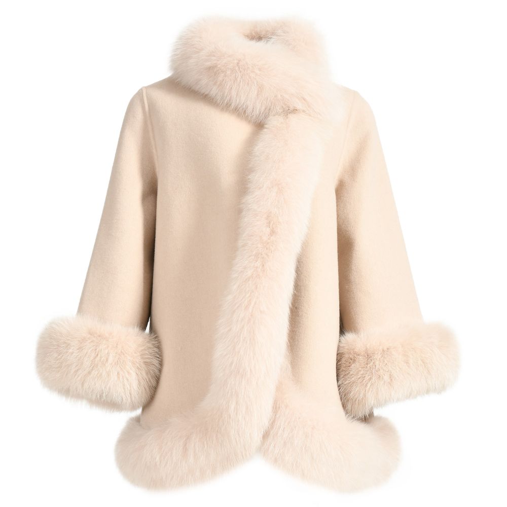 coat with fur collar and cuffs