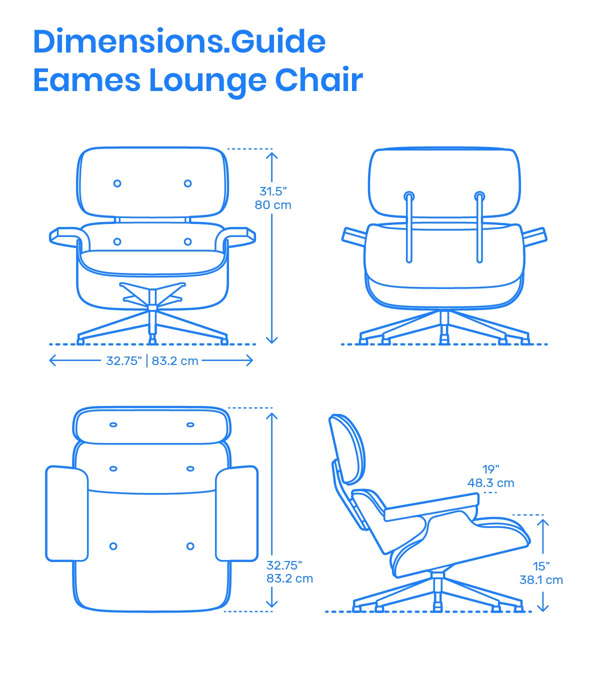 eames lounge chair top view