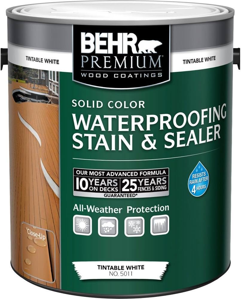 behr premium solid colour waterproofing stain & sealer