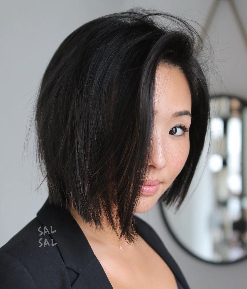 short hair for asian round face