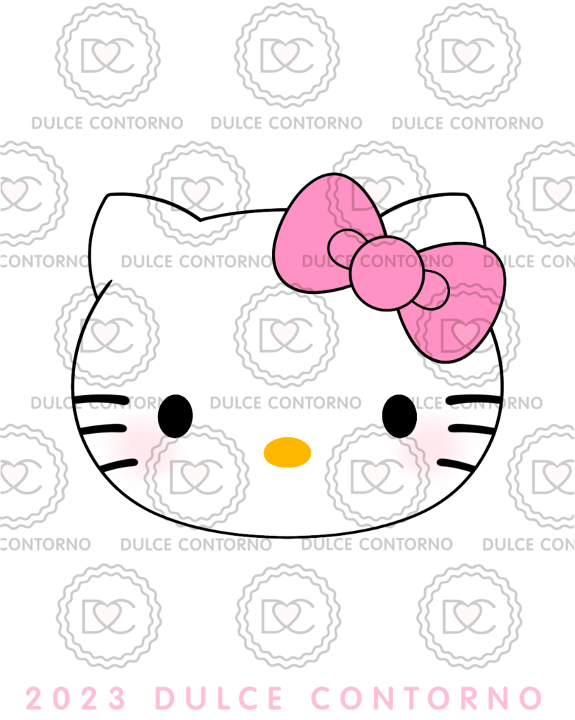 molde de cara de hello kitty