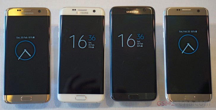 samsung s7 vs s7 edge gsmarena