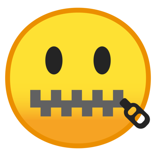 what does zipper mouth emoji mean