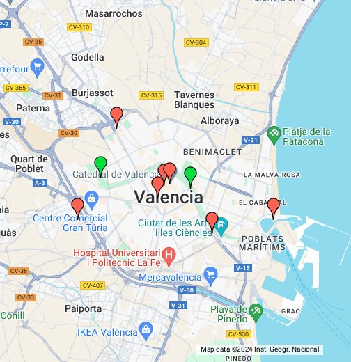 callejero valencia google maps