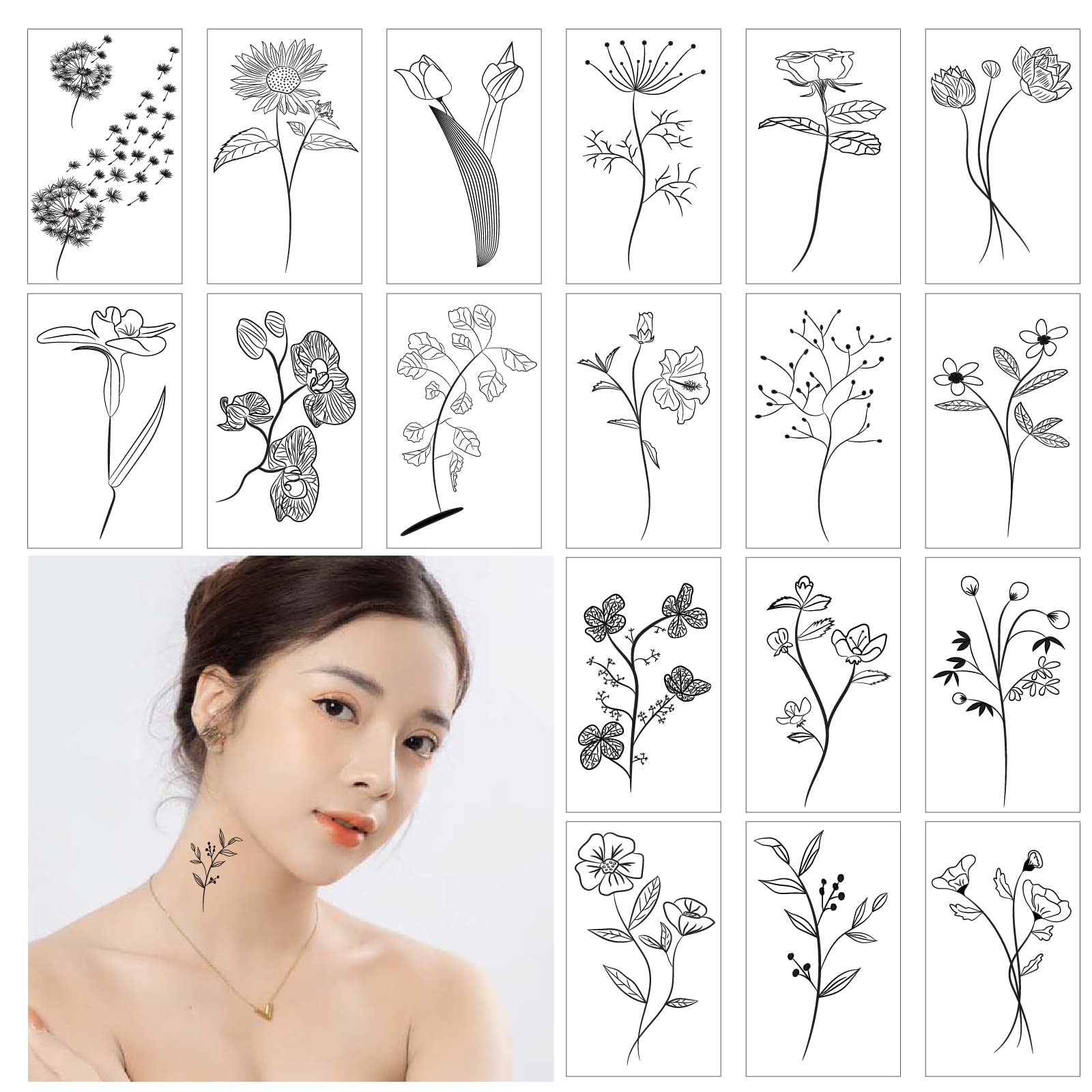 small floral tattoos