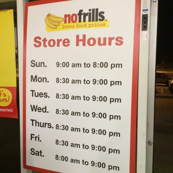 what time does no frills close