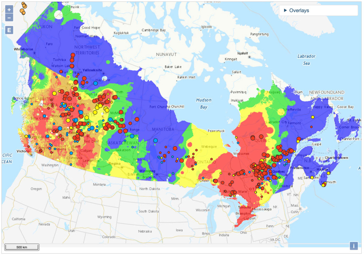 current canada forest fire map