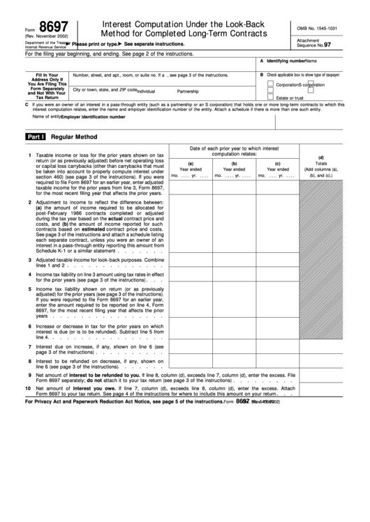 form 8697 instructions