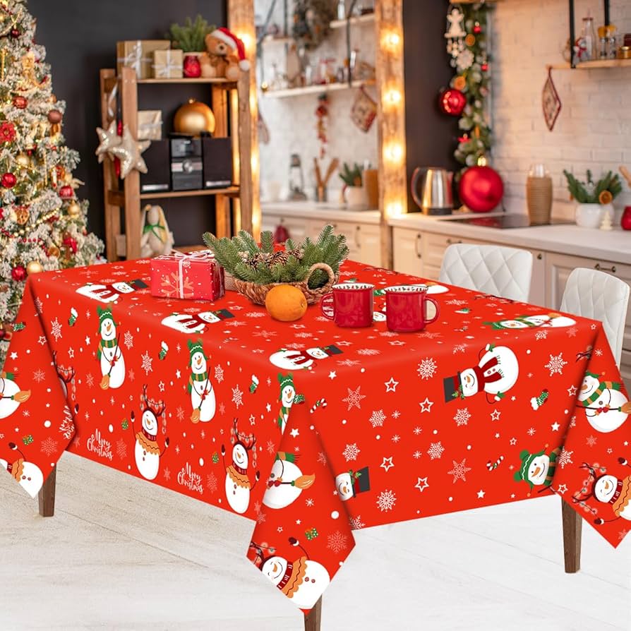 disposable christmas tablecloths