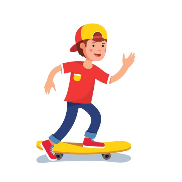 clipart skateboarding