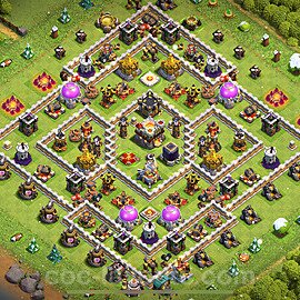 clash of clans town hall level 11 best defense layout