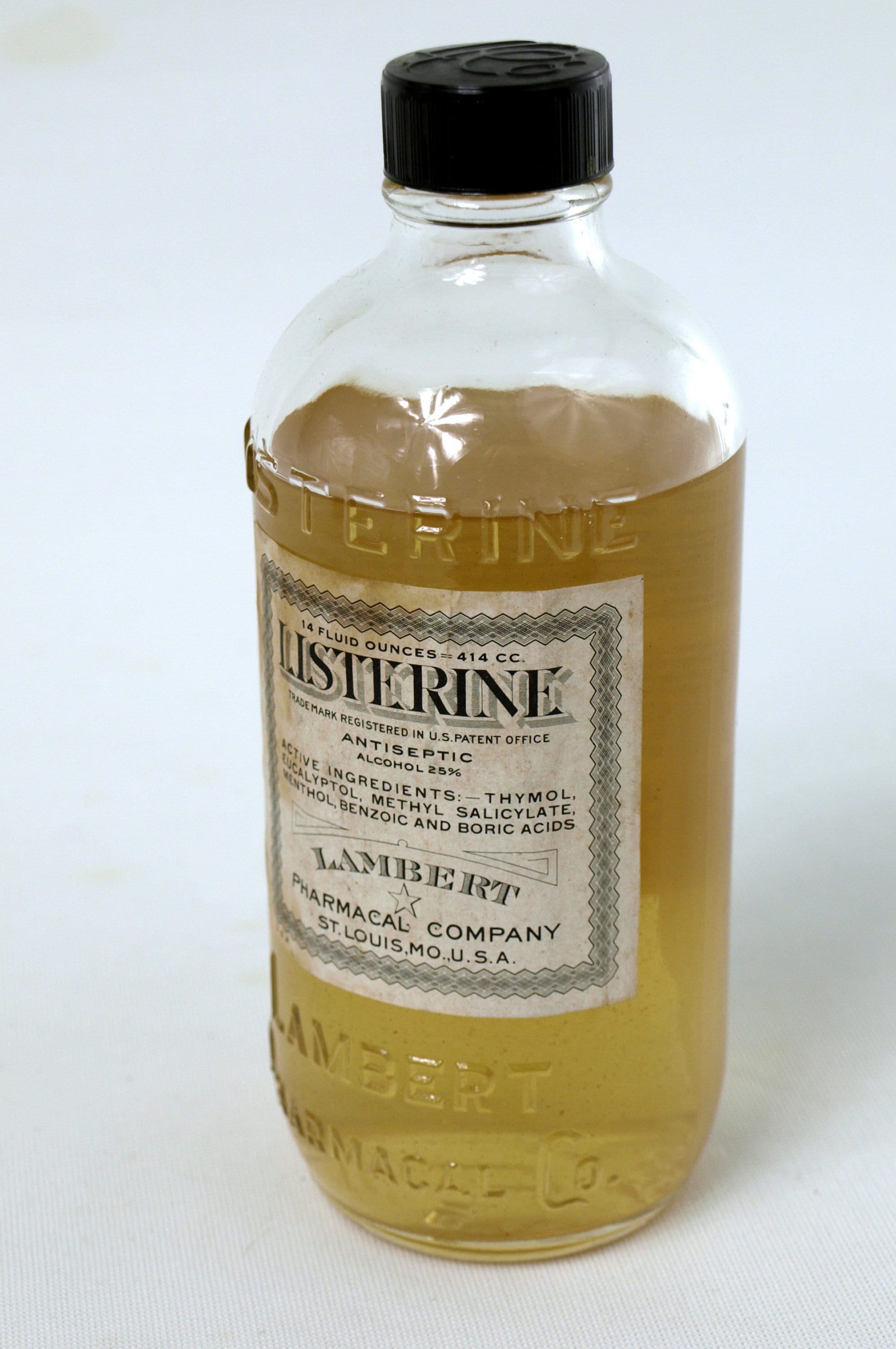 glass listerine bottle