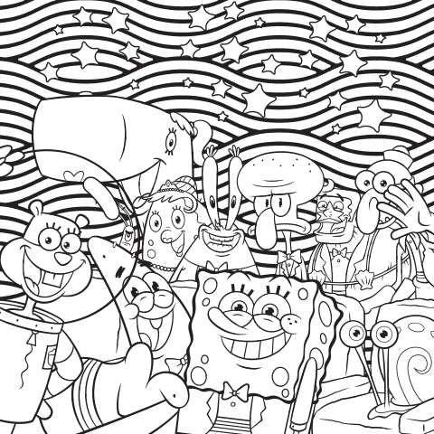 spongebob coloring book pages