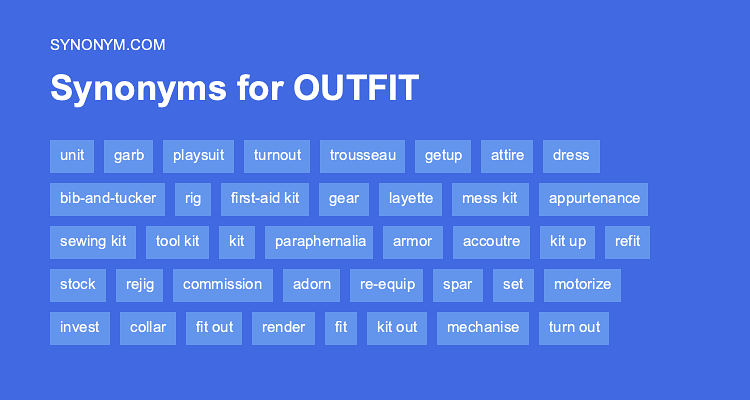 synonyms of outfit