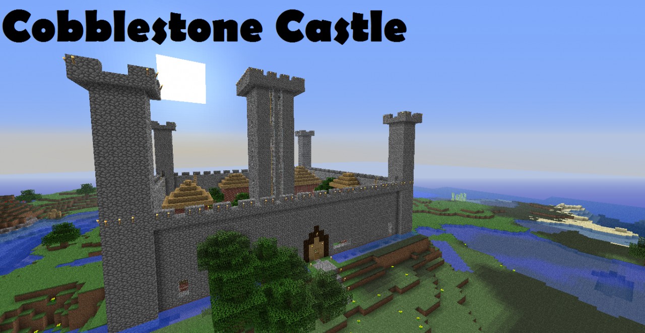 minecraft cobblestone castle