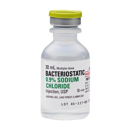 bacteriostatic saline solution