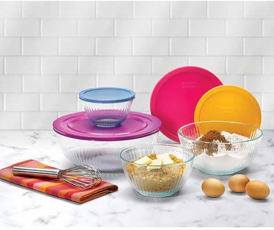 pyrex mixing bowls with lids