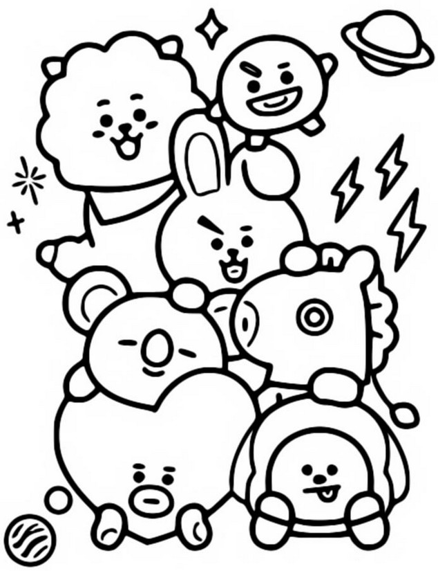 dibujos bt21