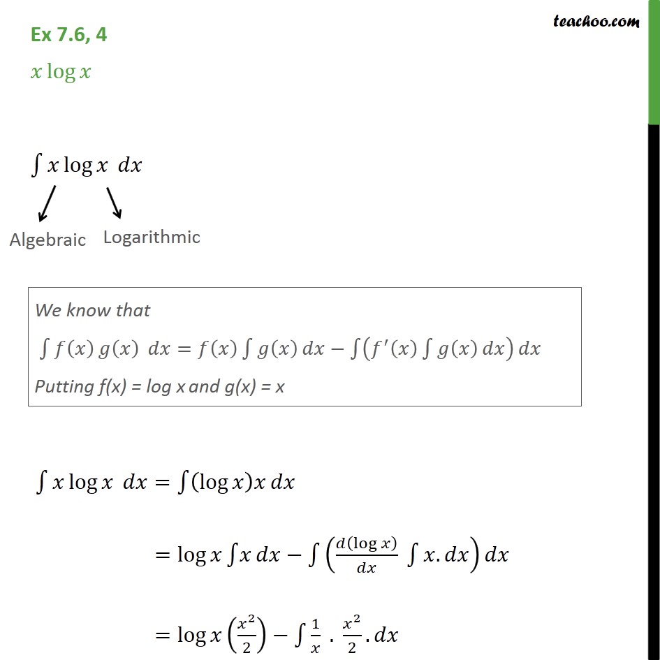 integration of x log x