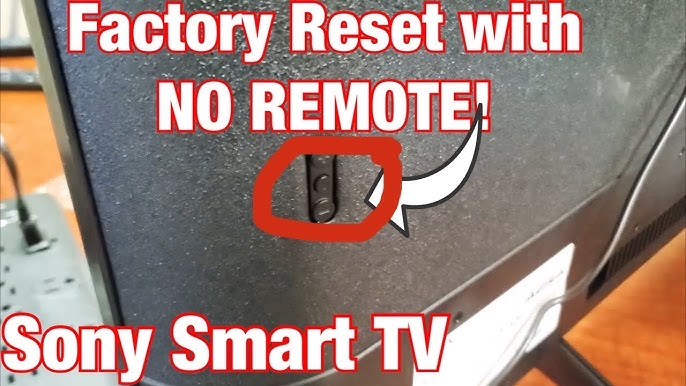 how to reset sony tv